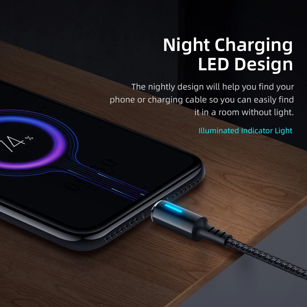 HEZUGOYI 3A LED USB Type C Cable Fast Charging Mobile Phone Charger Android Type-C Data Cord Charge For Xiaomi Samsung S10 | Мобильные