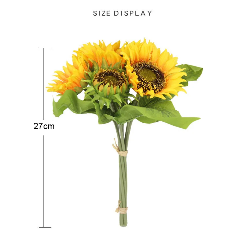 

Sunflower Artificial Flowers Table DIY simulation Decorative Home Garden Sunflower Wedding Bouquet Accessorie Plant