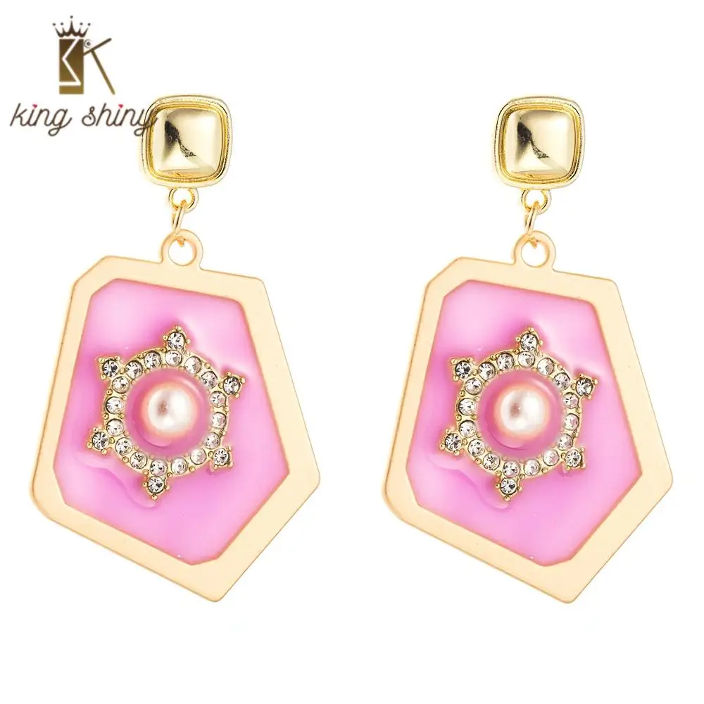 

2020 Boho Vintage Long Statement Dangle Earrings for Woman Bohemian Irregular Geometric Woman Pearl Party Dangle Charm Earrings