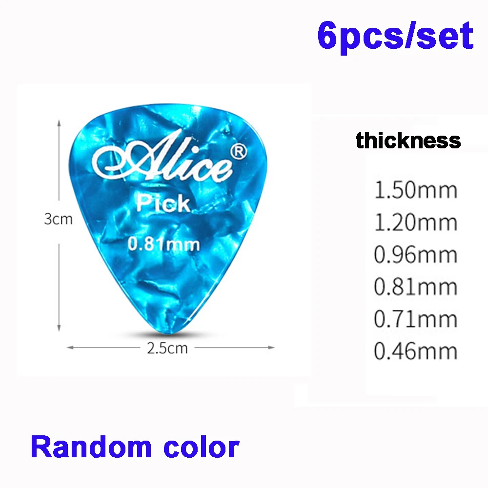 6 pcs plektren plektren schrapnell alice akustische elektrische bass plektrum vermittler musical instrument dicke mix 046 15 free global shipping