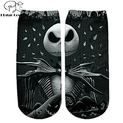 3 Хлопковые носки PLstar Cosmos nightster before christmas jack skellington разноцветные брендовые теплые короткие носки Хэллоуин-3 - Цвет: 3