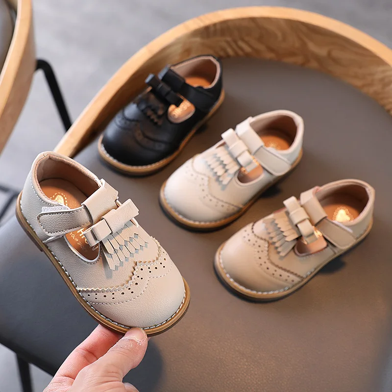 

Girls Princess Shoes Baby Shoes 2022 Autumn New Fashion All-match Children Leather Shoes All-match Soft-soled Breathable Hot