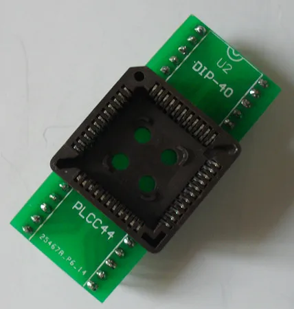 PLCC44 К DIP40 двухслойный PCB адаптер толщиной 1 6|Детали для приборов личной гигиены| |