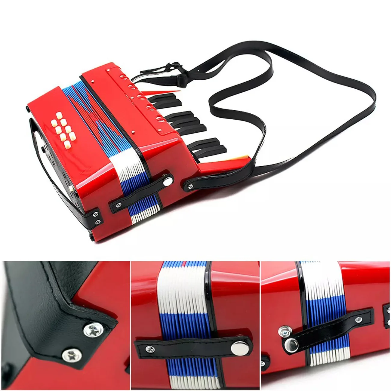 

IRIN Mini Kids Accordion Durable Accordion Educational Musical Instrument Toy for Amateur Beginner Best Gift