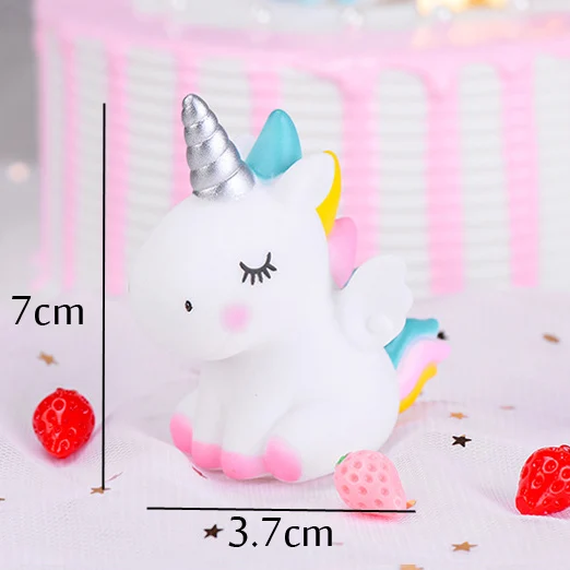 hollow unicorn 2 BAIUFOR миниатюры Красочные Единорог Сказочный Сад, миниатюра суккуленты мини-фигурки пейзаж Декор дома/торт аксессуары - Цвет: hollow unicorn 2