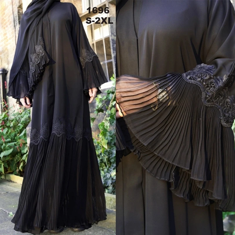 Abaya кимоно, кафтан, Малайзия, плиссированный мусульманский кардиган, хиджаб, женское платье, Caftan Dubai Djellaba