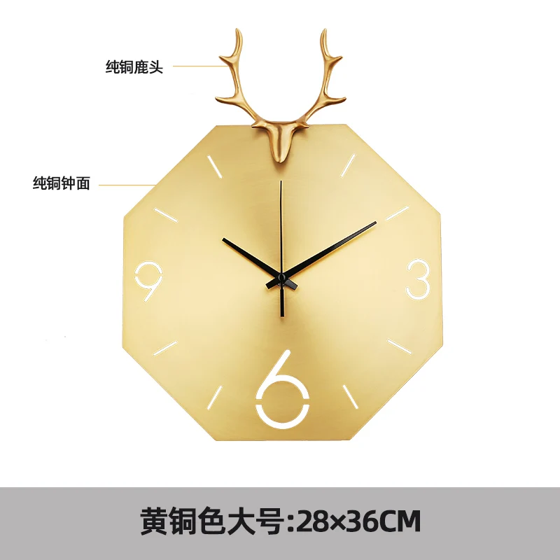 

Large Modern Wall Clock Simple Luxury Creative Living Room Wall Clock Silent Metal Horloge Murale Home Decoration Wall BK50BG