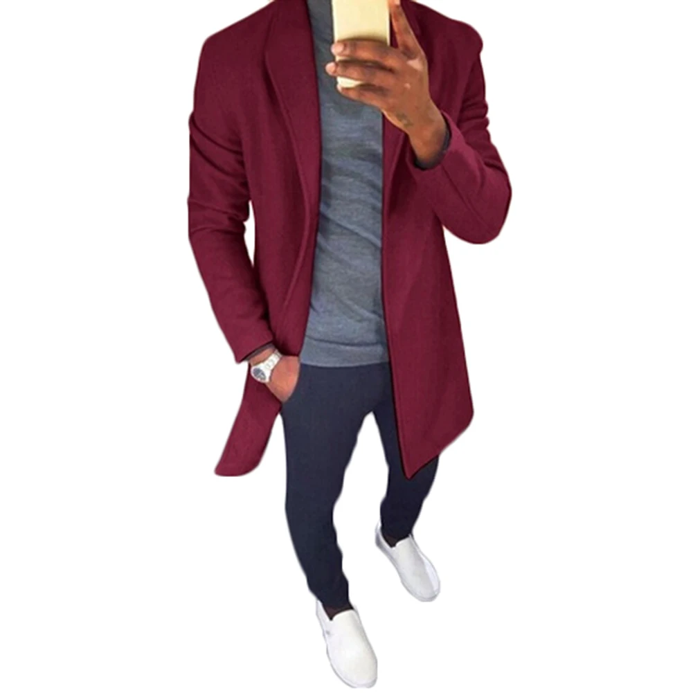 

Winter Wool Jacket Men Blend Autumn Windbreaker Men's High-quality Wool Coat Outwear Mens Coats Casual Warm Thicken Jackets