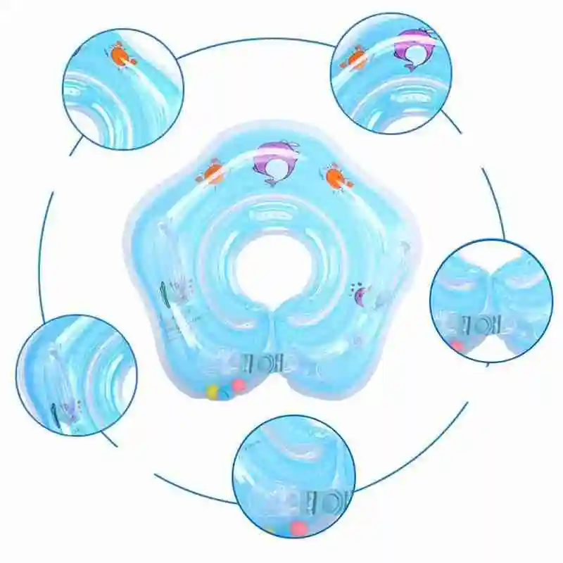 

Baby Inflatable Ring Baby Neck Inflatable Wheels for Newborns Bathing Circle Safety Neck Float Swimming Baby Pools Accessories