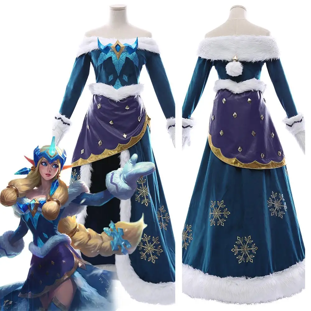 Костюм косплея чудо-сорака из игры LOL Snowday на зиму полный комплект костюм сораки