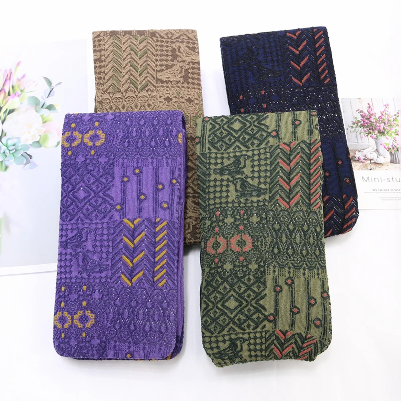 Женские винтажные жаккардовые леггинсы в японском стиле|Легинсы| |