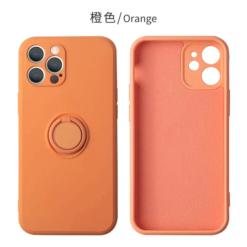 

Liquid Silicone Phone Case For Xiaomi 11 10 Pro 10X Ultra With Ring Stand Holder Case For Redmi Note9 9s Pro K30 Soft Back Cover