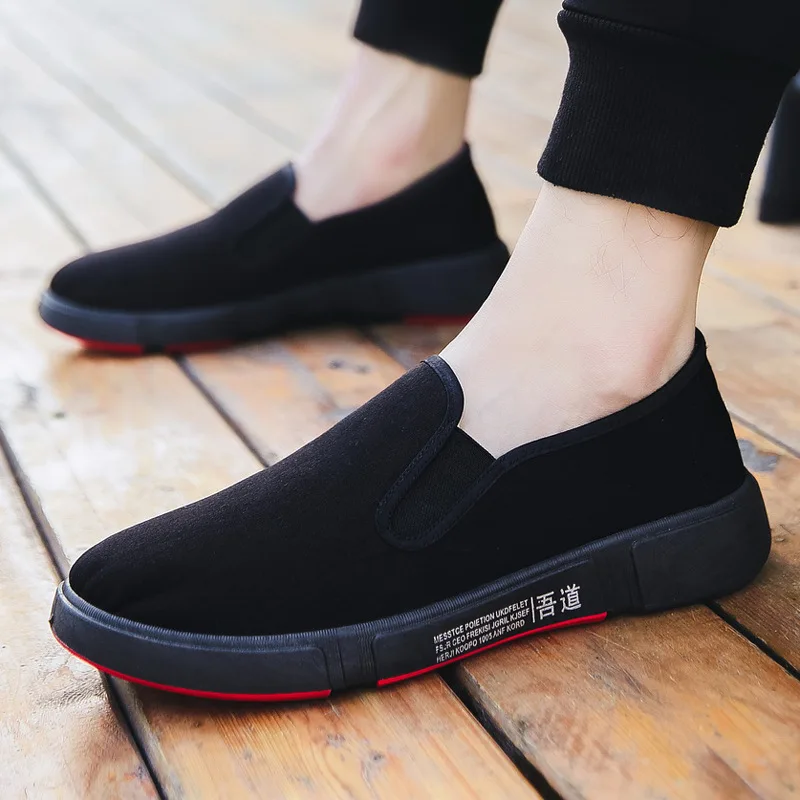 

2021 Spring Autumn New Concise Style Men's Vulcanize Shoes Breathable Slip-on Shallow Flat Casual Shoes Comfortable for Daily