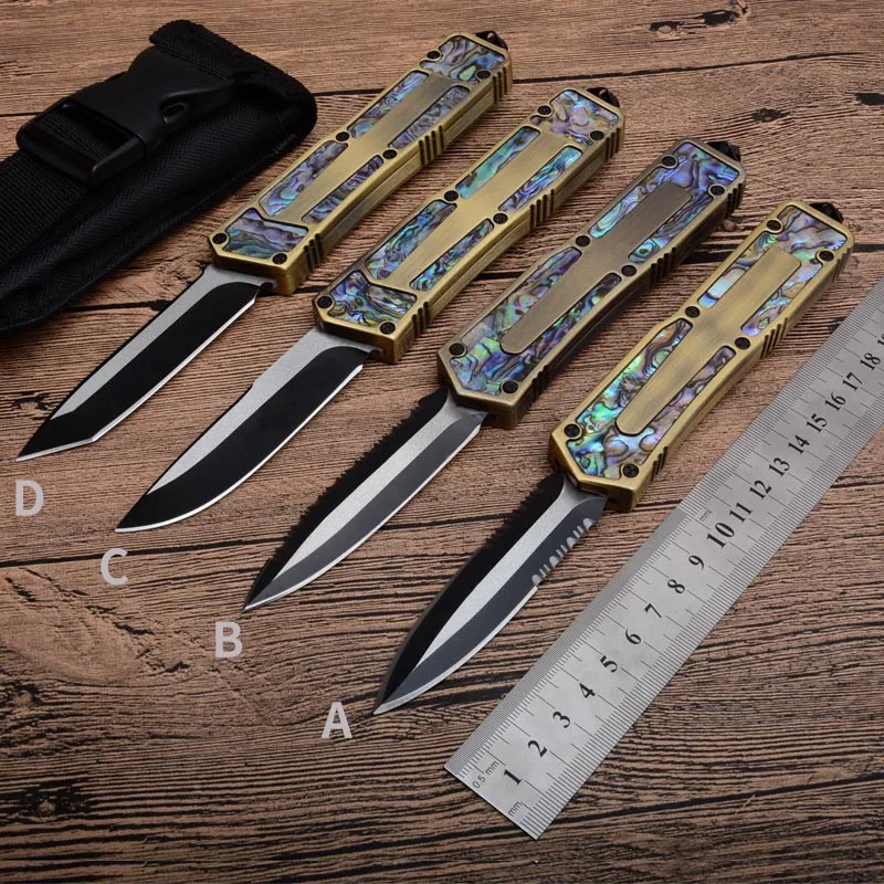 Коллекция Abalone shell (золотистый), уличный Многофункциональный прямоугольный нож для защиты и аварийной спасательной охоты
