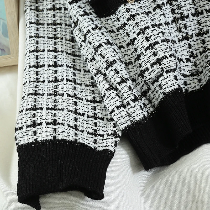 

Lazy style Korean Version of 2021 Autumn and Winter color Matching loose and Versatile Casual Simple Sweater Women's Jacket