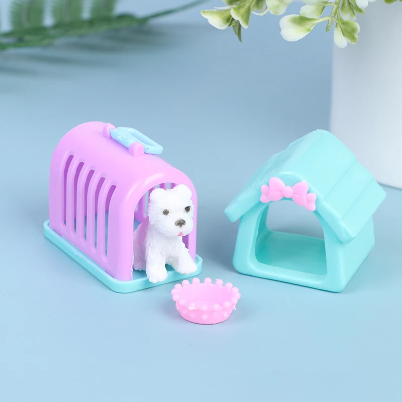 

11pcs/Set Doll Accessories Fashion Mini Doll Pets Dog+Cat+House For Doll Playmate Toy Kids Best Gift