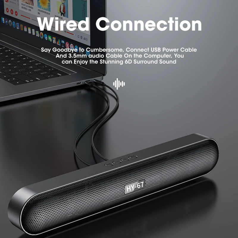 Bluetooth Speakers Laptop Stereo Sound Bar TV PC Computer Full Range Speaker Waterproof Subwoofer Soundbar caixa de som | Электроника
