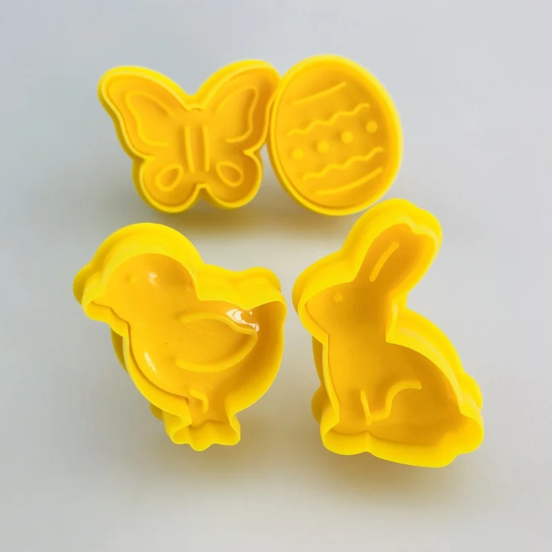 4 шт./компл. форма для печенья в виде животных кролик Бабочка Цыпленок яйцо