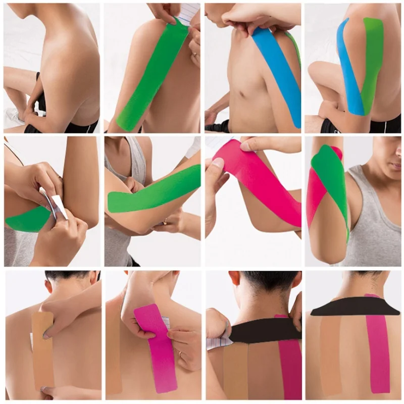 

Elastic Tape Kinesiology Recovery Athletic Kneepad Sports Safety Fixer Tape Wristbands Knee Pads Support Gym Fitness Bandage
