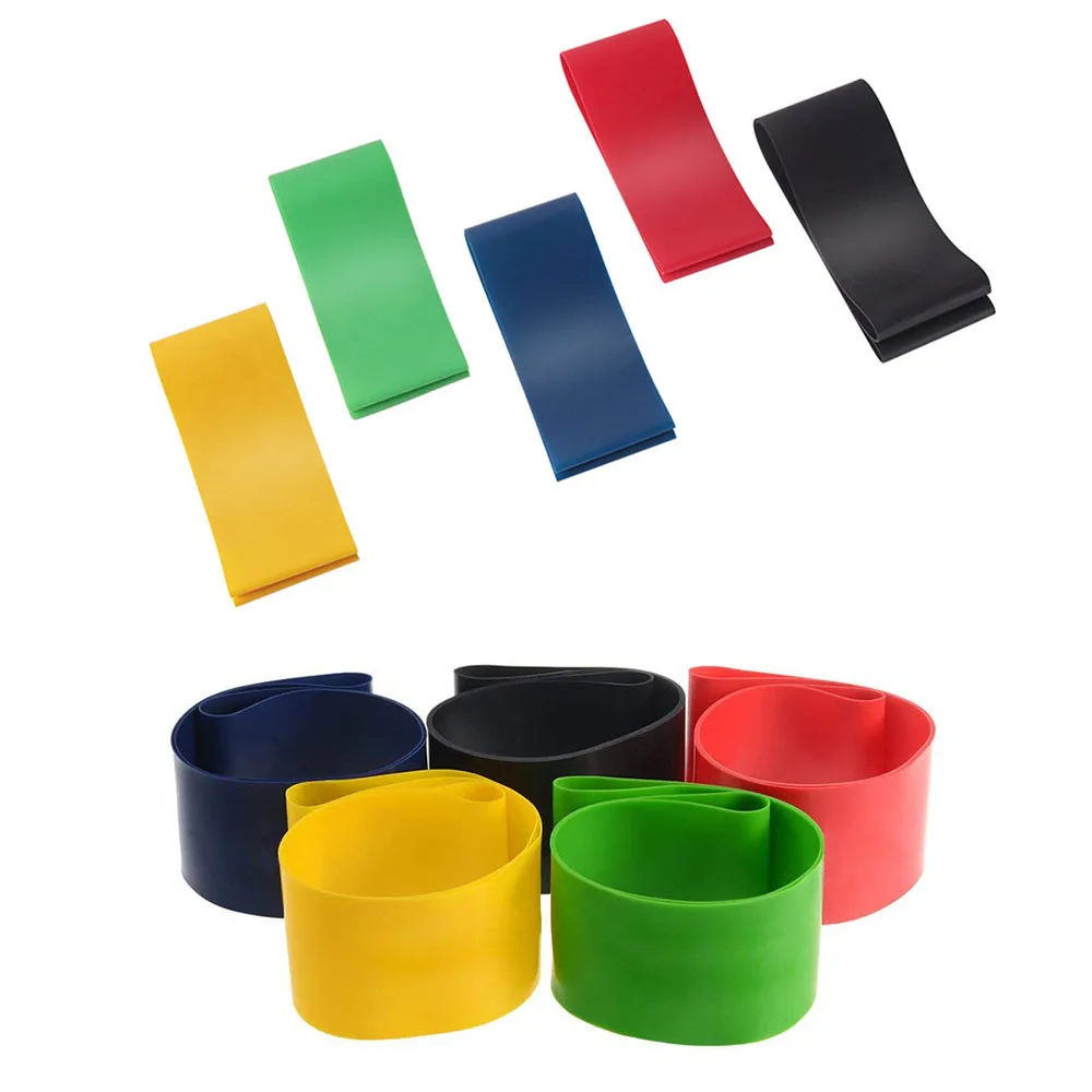 Резиновые эластичные ленты для фитнеса йоги тренажерного зала 5 уровней