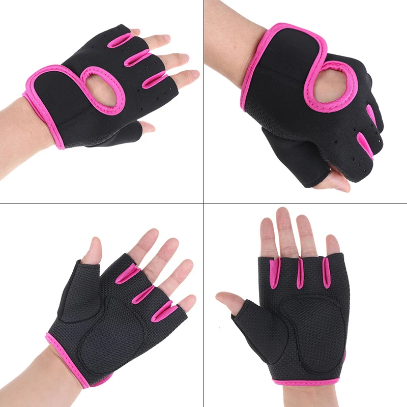 

1 Pair Men Women Gym Half Finger Sports Fitness Exercise Training Wrist Gloves Anti-slip Resistance Weightlifting Gloves