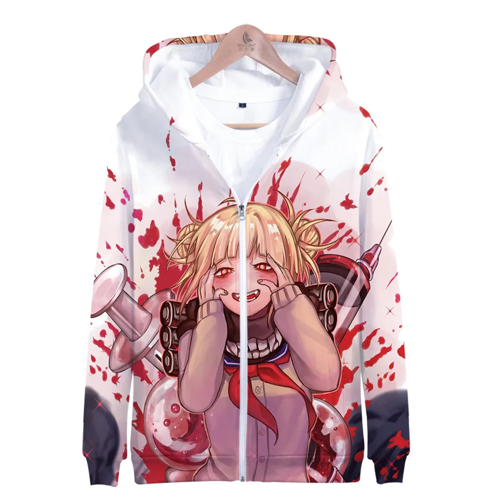 Толстовка с капюшоном на молнии героями мультфильма Мой герой Boku No Hero Academy