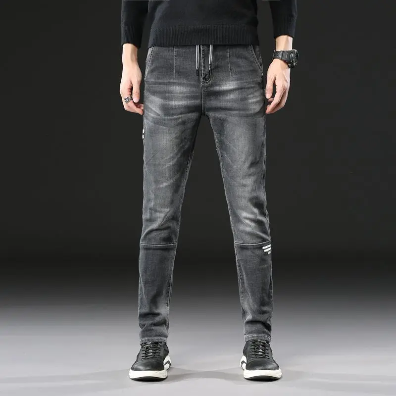 Джинсы мужские 2 цвета свободные в стиле хип-хоп | Мужская одежда