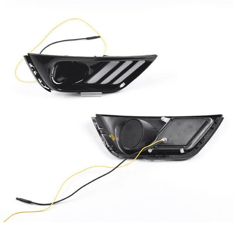 Для Jeep Compass 2017-2019 1 пара светодиодный дневный ходовой светильник DRL/передний