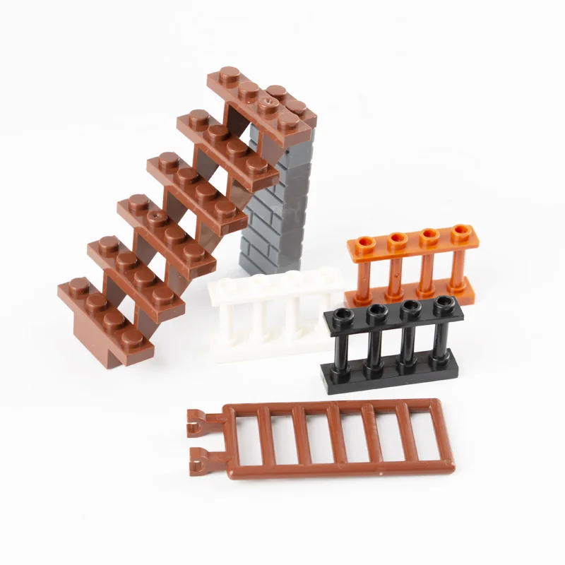 

Ladder 10pcs City House Parts Building Blocks diy Toys for Children Garden Ladder Stair Assemble Bricks Toys Friends Kids Gift