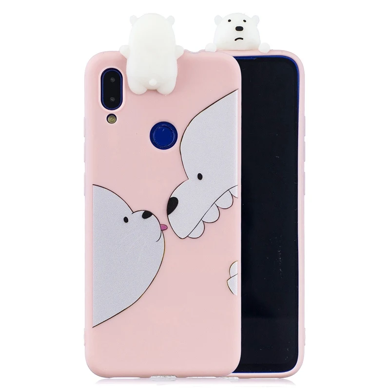 white bear Чехол с объемными игрушками и единорогом для Xiaomi Redmi Note 7 8 K20 Pro, чехол для Xiaomi Redmi 7 7A 8 8A, чехол для Redmi Note 8 Pro - Цвет: white bear