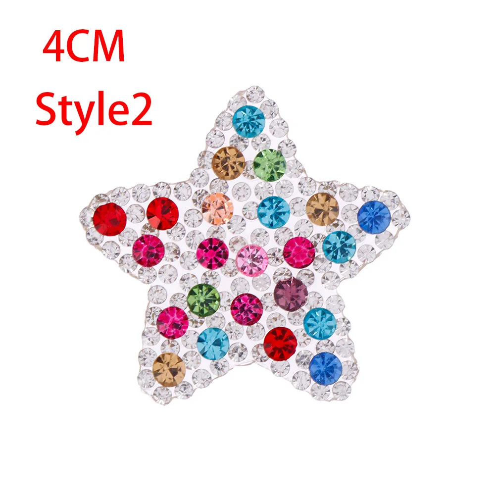 Style2 4cm Стразы со стразами, Звездные нашивки, поделки, мотив, железные нашивки, аппликация для теплопередачи, одежда, сумка для обуви, много размеров - Цвет: Style2 4cm