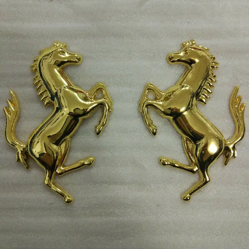 

3D Logo Zinc Alloy Metal Horse Emblem Sticker badge Emblem Decal For Ford Ferrari Car Window Bumper Body Sticker car-styling