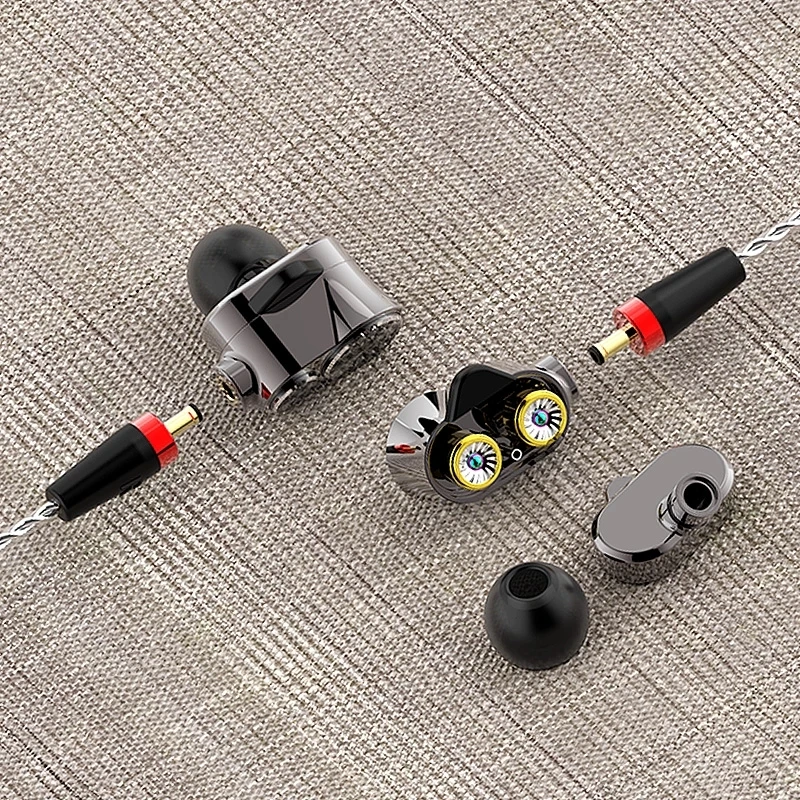

6-moving coil wired earphones stereo smart noise reduction waterproof earphones interchangeable wired earphones