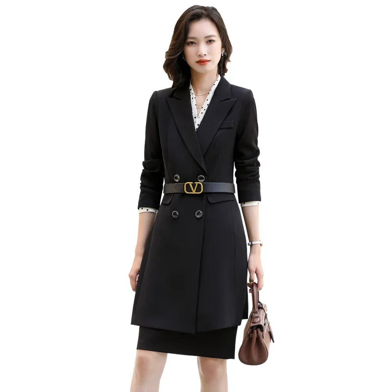 

2020Drape feeling windbreaker overcoat women's new medium and long style temperament winter thickened small size Korean version