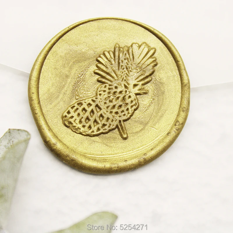 Штамп для восковой печати/штамп печати pinecone/штамп печати/комплект