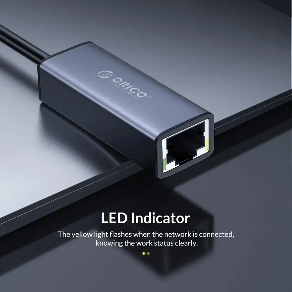 USB-адаптер сетевой ORICO с Type C на RJ45 USB 100/1000 | Компьютеры и офис