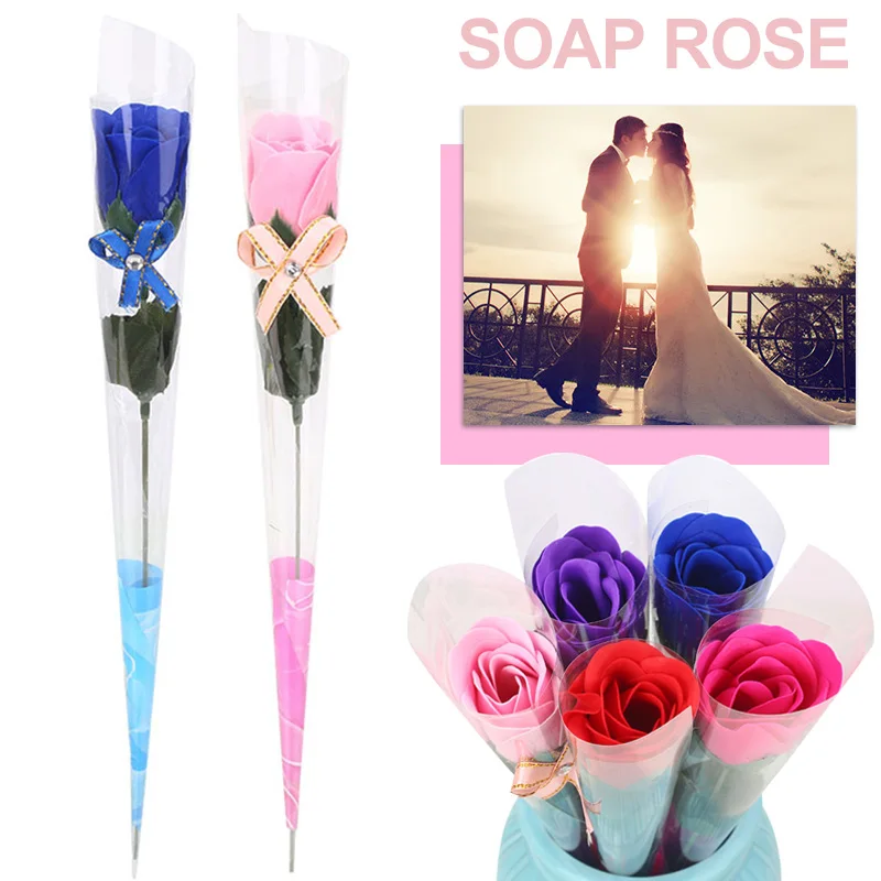 Сладкий 25 см * 4 5 2 Balmy Rose Flower День Святого Валентина мыло роза Ресторан фестиваль