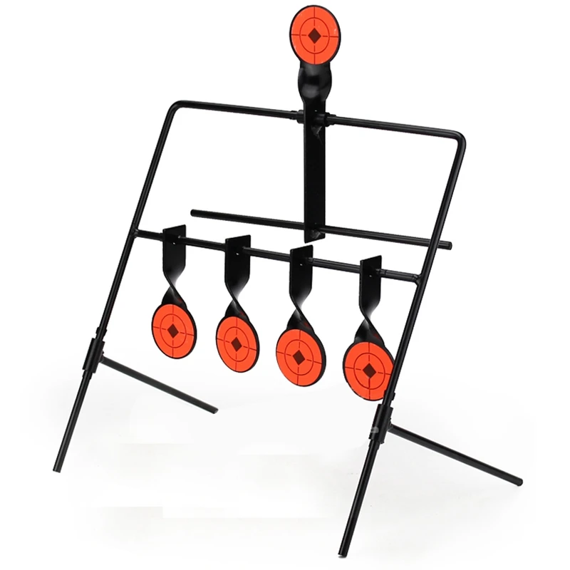 

5 Targets Self Resetting Spinning Air Gun Rifle Shooting Metal Target Set For Practice Playing