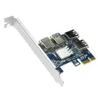 PCI-E-PCI-E адаптер 1 поворот 4 PCI-Express слот 1x до 16x USB 3,0 карта расширения для майнинга PCIE преобразователь для майнинга BTC