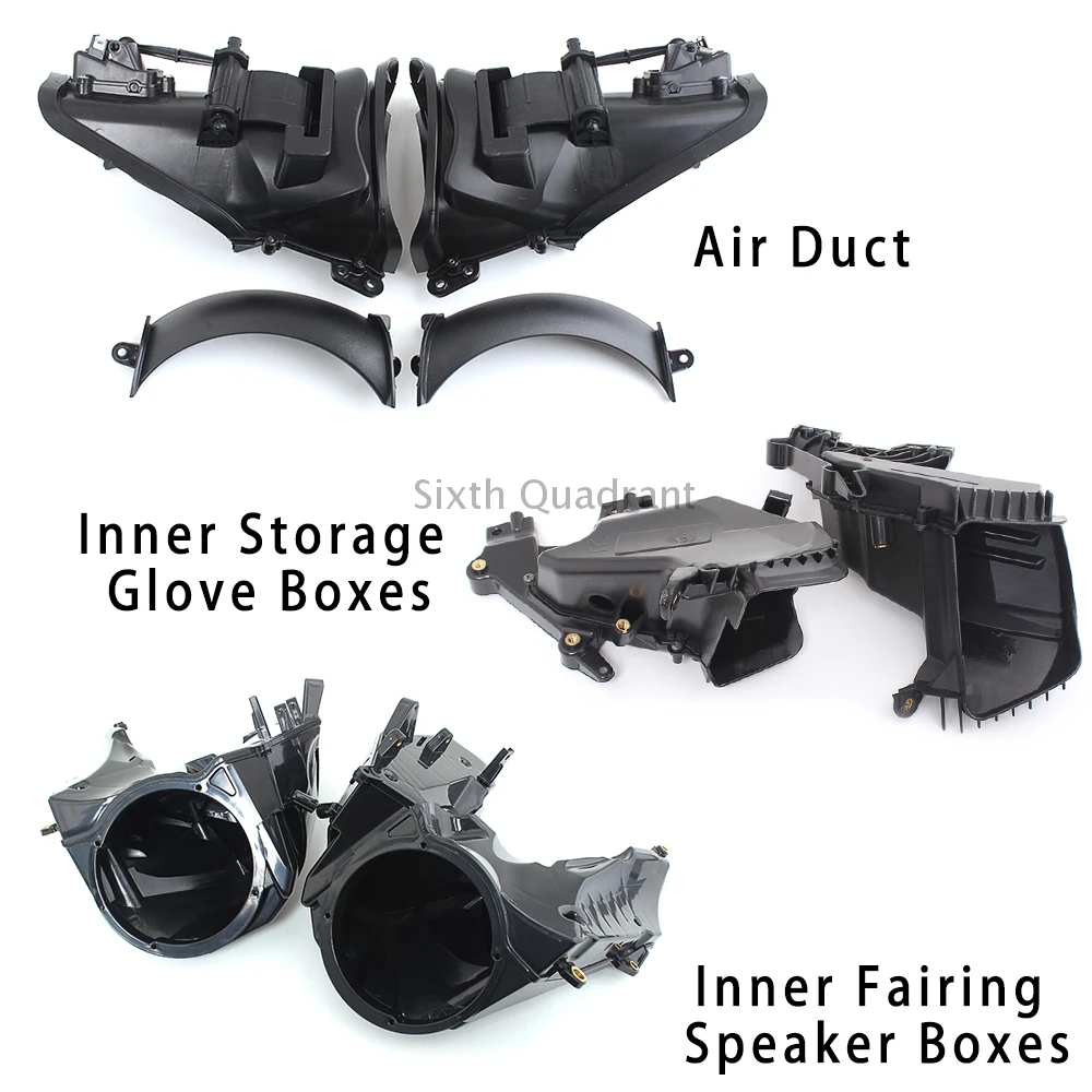 

Аксессуары для мотоциклов, Неокрашенная черная коробка для хранения воздушных воздуховодов, внутренняя обтекательная коробка для динамик...