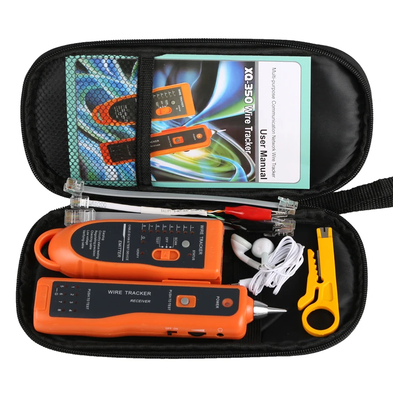 XQ-350 тестер сетевого кабеля LAN Cat5 Cat6 RJ45 UTP STP детектор Line Finder телефонный провод