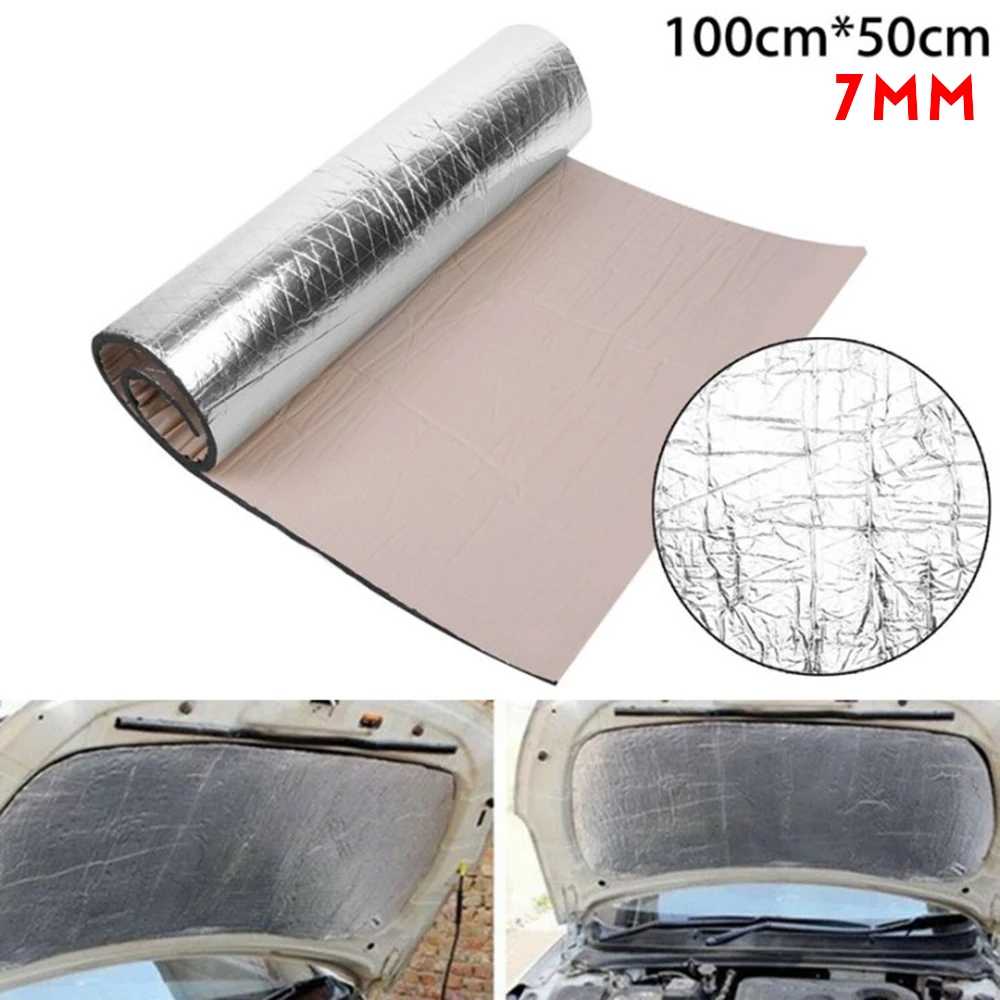 

100 * 50cm Car Door Sound Proofing Deadening Closed-Cell Foam Insulation Heat Mat Shield Applicable To Doors Chassis Tail Boxes