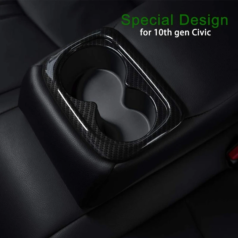 Задний держатель чашки панель планки ABS углеродное волокно стиль для напитков