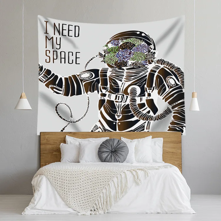 

Nordic ins hanging cloth astronaut series digital printing beach towel hanging cloth tapestry C