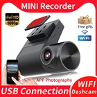 Автомобильный видеорегистратор 1080P, видеорегистратор с USB, скрытый видеорегистратор, мини-видеорегистратор с Wi-Fi, G-сенсор, 170 , регистратор