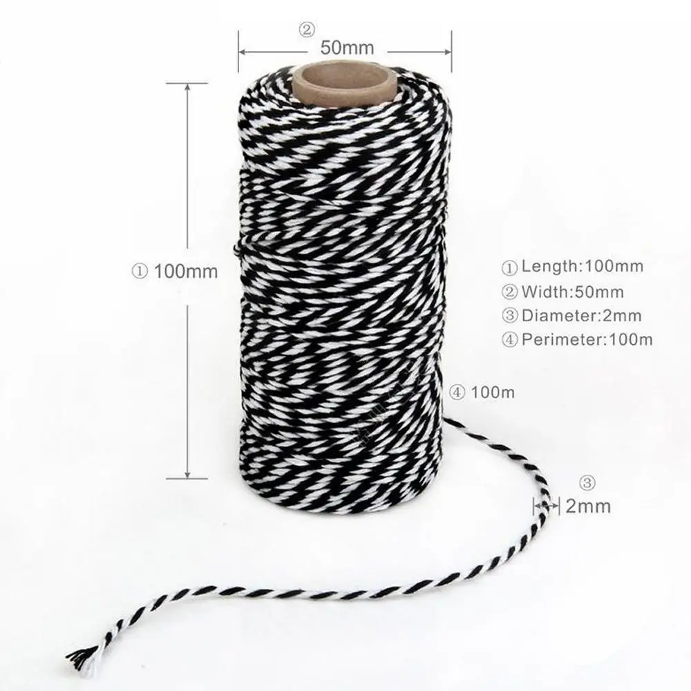 100 м/рулон 2ply хлебопечки шпагат строка хлопковых шнуров веревка для домашнего