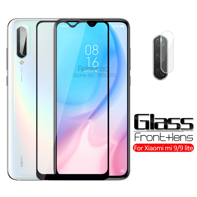 Закаленное стекло 2-в-1 для камеры xiaomi mi 9 lite Защитное экрана xaomi xiomi mi9 light mi9lite