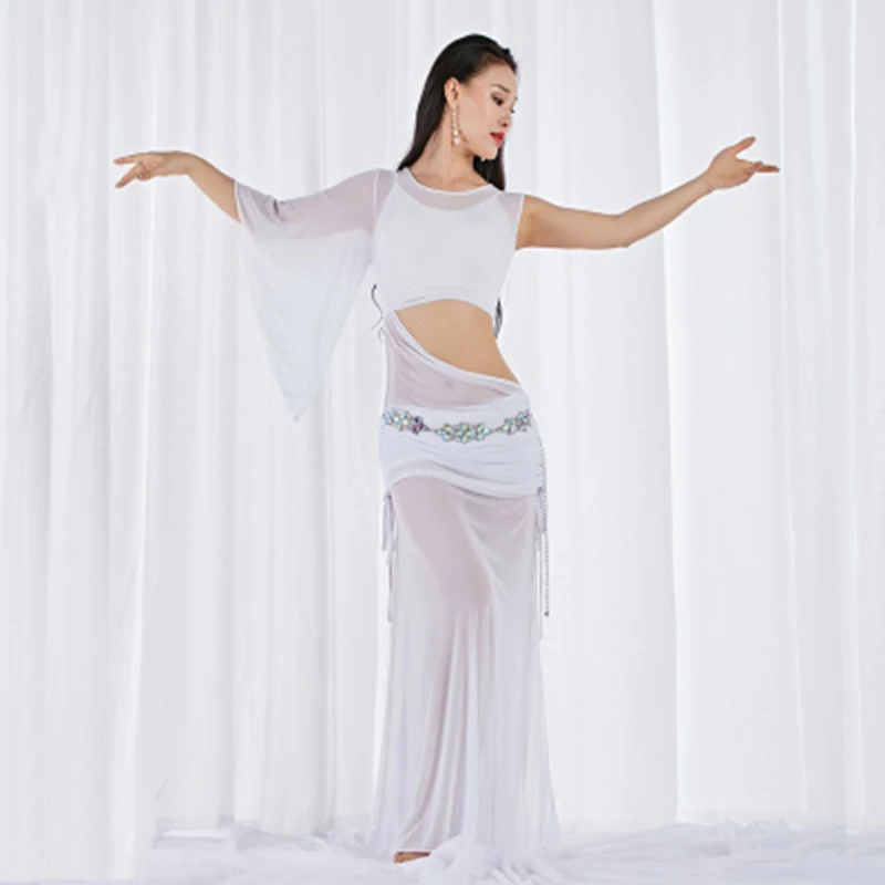 Женское платье для танца живота длинное Клубное с разрезом 2020 | Тематическая