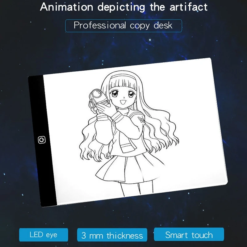 

Планшет для рисования A4 светодиодный цифровой планшет USB светодиодная подсветка доска для копирования электронный художественный Графиче...