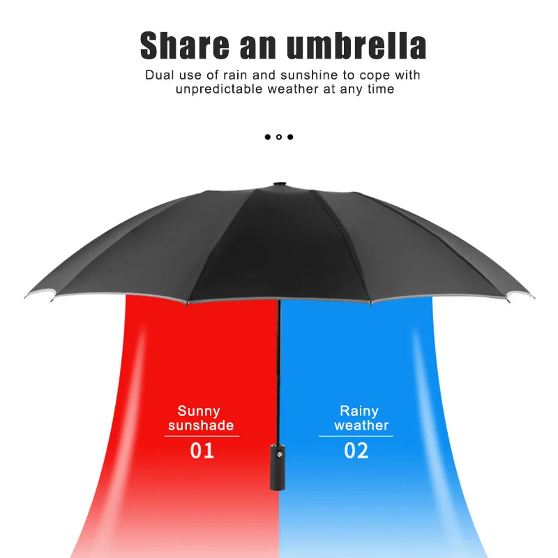 Ветрозащитный складной автоматический зонт от дождя для женщин роскошный